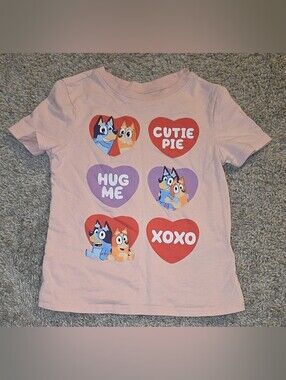 Kids Pink 'Cutie Pie' Bluey Graphic Tee